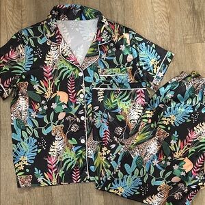 Tropical Print Pajama Set